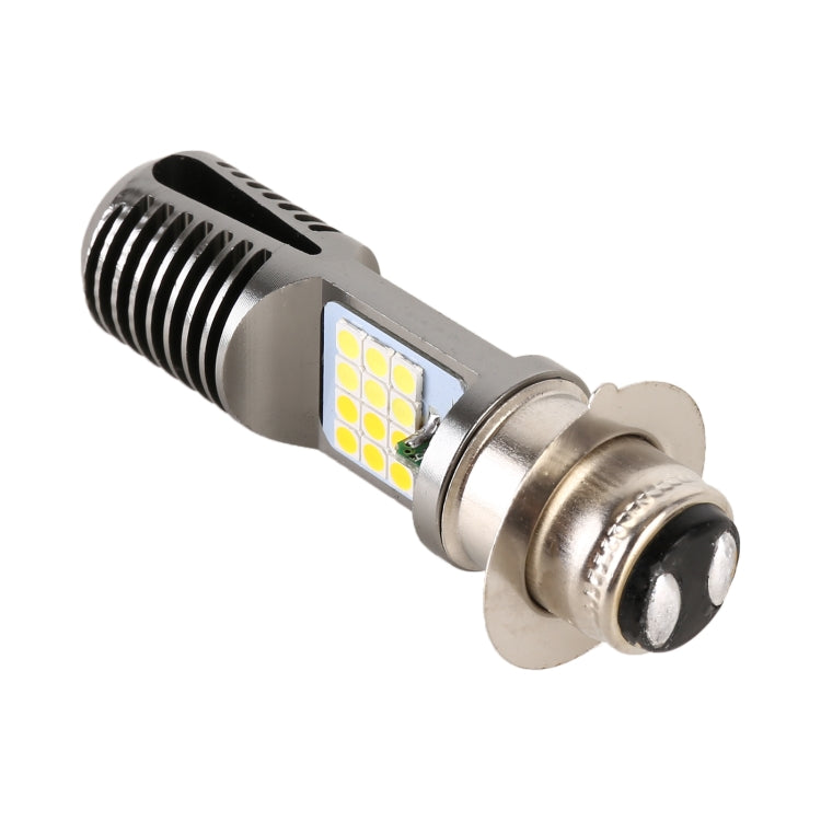 PX15D LED headlight bulb with front SMD LED panel and metal base