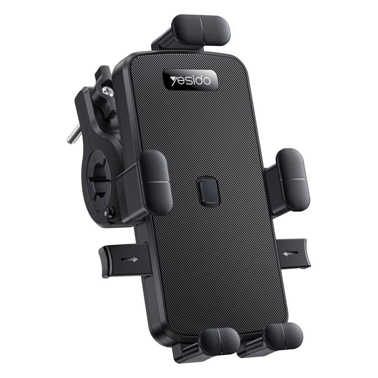 Yesido black rotatable phone holder with textured mount and side clip arms