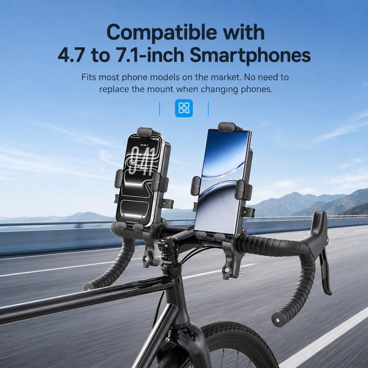 Yesido bike phone holder holding a smartphone on a handlebar clamp