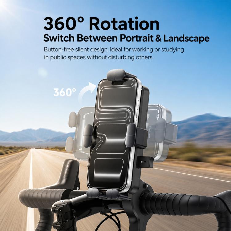Yesido rotatable phone holder on bike handlebar with top support pad