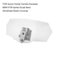 White acrylic universal motorcycle windshield with metal mounting bracket