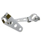 Silver L-size headlight holder bracket with two mounting holes and clamp