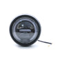Round 5.75-inch retro motorcycle LED headlight with clear lens and black bezel