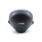 Round motorcycle LED headlight housing, black shell with rear mounting base