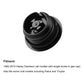 Black flush pop-up motorcycle gas cap with inner locking screw and ridged housing