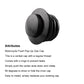 Black flush pop-up motorcycle gas cap with textured top and ribbed outer threads