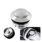 Silver flush pop-up motorcycle gas cap with textured center and ribbed base