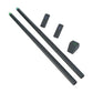 Virtual drum kit with three dark sensor sticks and small controller pads, green indicator lights