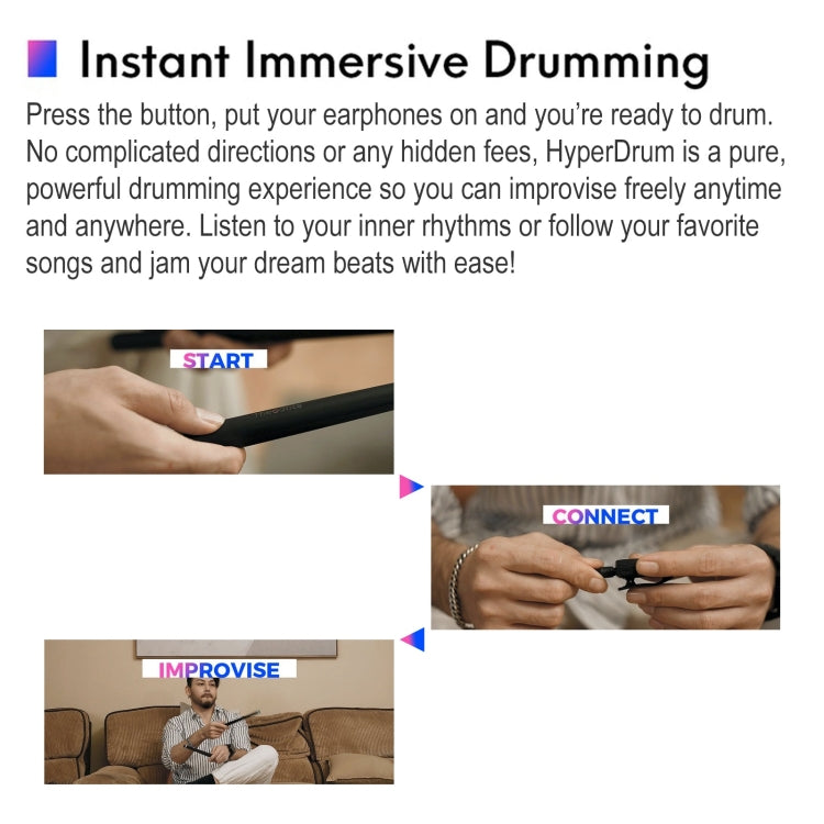 Handheld virtual drum sensor stick and small controller pad with ready-to-play setup