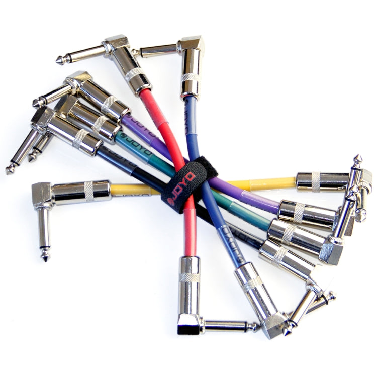 35 cm multi-color instrument effect cable bundle with silver angled plugs