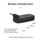 Black mini guitar effects module with volume, tone, gain controls, and audio ports.
