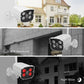 Outdoor surveillance camera set: white bullet cameras with IR LEDs and IP66 weatherproofing