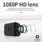 Black mini smart camera with visible internal lens ring components