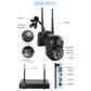 Black wireless dome security camera and NVR ports with microphone and speaker