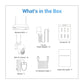 Wireless NVR kit contents: NVR, eight cameras, power adapter, network cable, screws