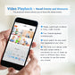 Smartphone showing wireless security video playback app screen for NVR camera system