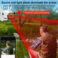 Outdoor PTZ surveillance camera with sound and light alarm notifications
