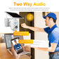 ESCAM solar IP camera with two-way audio, wall-mounted unit with mic and speaker