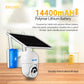 ESCAM solar IP camera with black solar panel and white dome housing for long standby