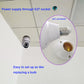 White bulb socket adapter with bulb-style camera connector and E27 base
