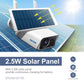 White solar Wi‑Fi IP camera with blue solar panel and two antennas