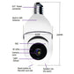 White bulb camera diagram showing mic, IR LEDs, lens, and speaker area