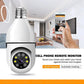 White bulb intercom camera with front lens array and E27 screw connector