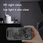 Wireless camera on shelf with low-light phone monitoring view