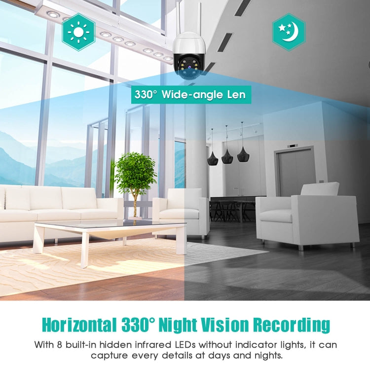 Indoor dome WiFi security camera with night-vision LEDs, ceiling-mounted