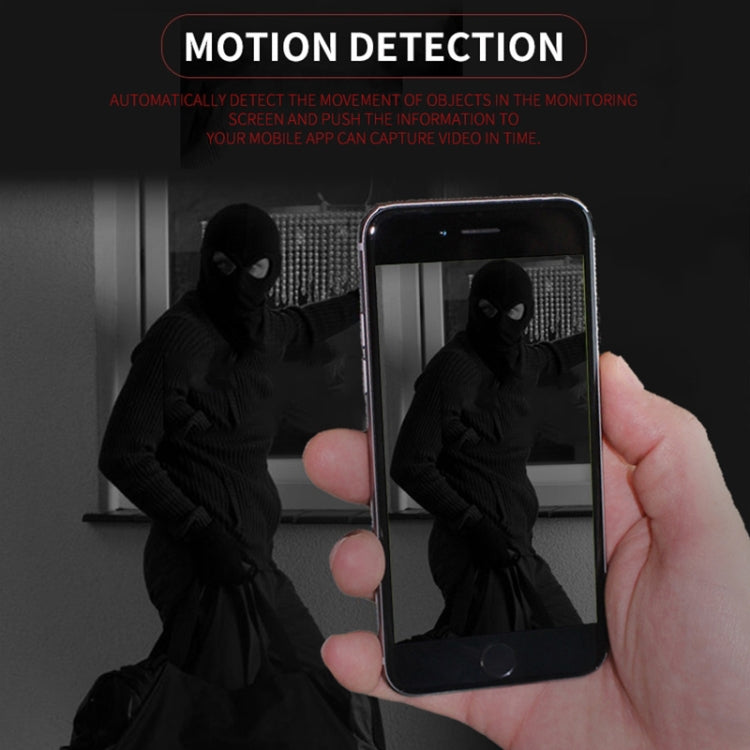 Smartphone showing motion detection from a mini WiFi security camera