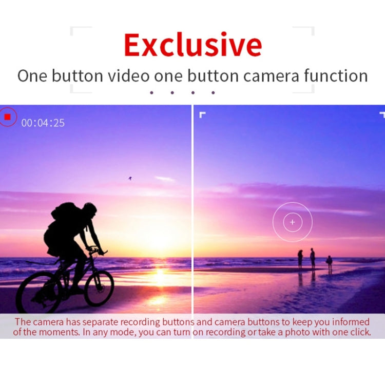 Smartphone app screen showing camera recording interface and controls