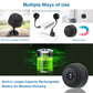 Black dome security camera kit with charging adapter and mounting base