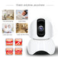 White rotatable dome security camera with front black lens module