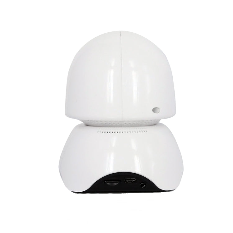White security camera rear view with vented top and power/reset controls