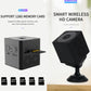 Black mini action camera with shown support for compatible 8GB to 128GB memory cards