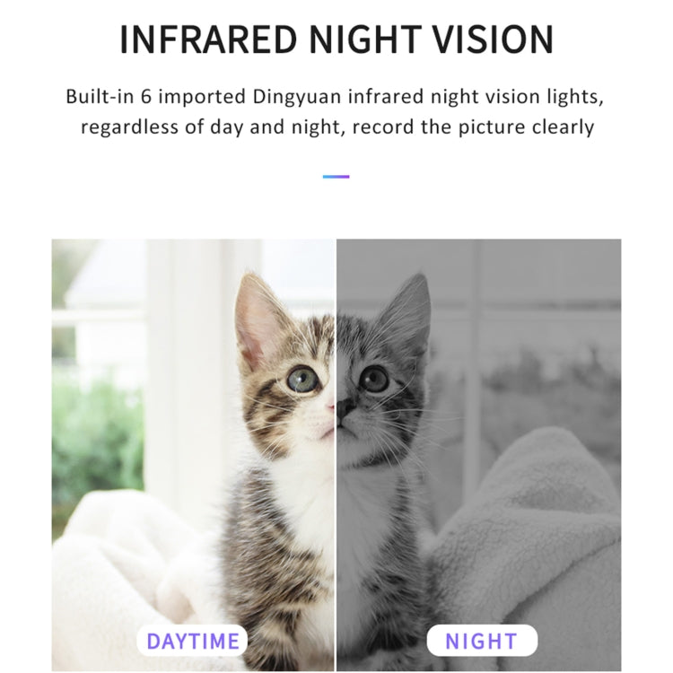 Black mini action camera with infrared night vision mode shown for daytime and night