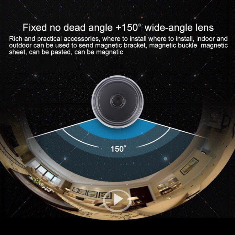 Mini dome IP camera with wide-angle lens and compact base
