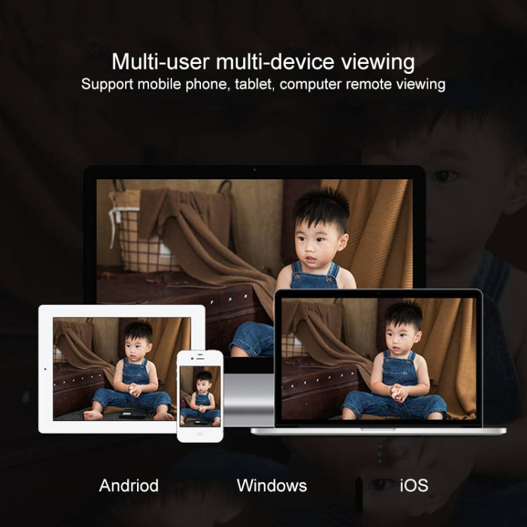 Wireless security camera supports multi-user viewing on phone, tablet, and computer