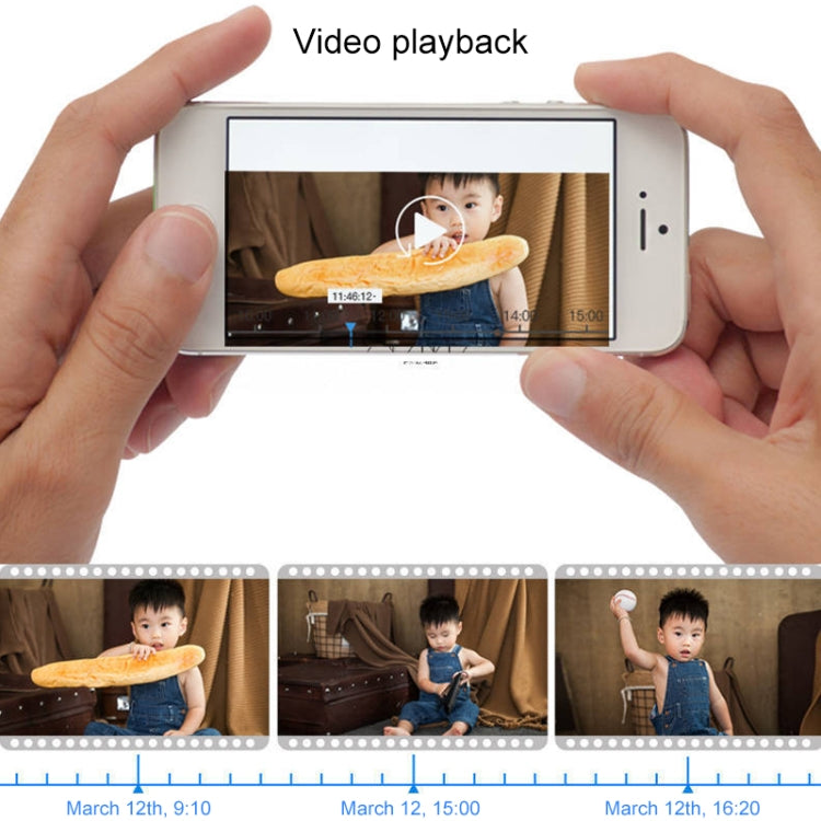 Smartphone video playback screen for the security camera feed
