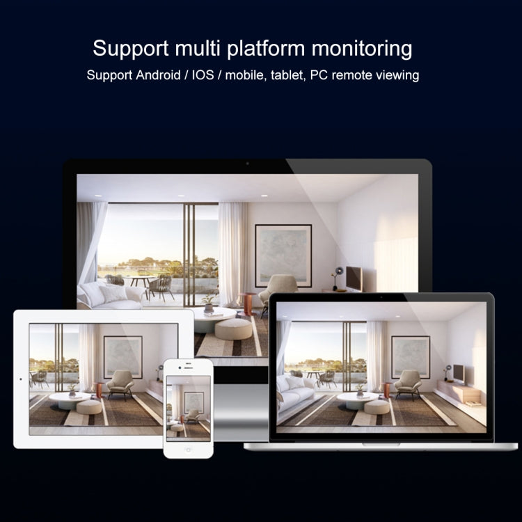 Multi-device monitoring screens for a solar WiFi security camera on phone and laptop
