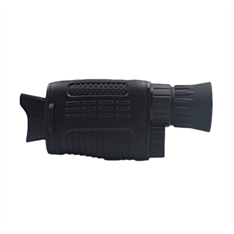 Infrared night vision thermal monocular, side view with eyepiece and top controls