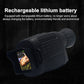 Infrared night vision thermal monocular with rear battery compartment window