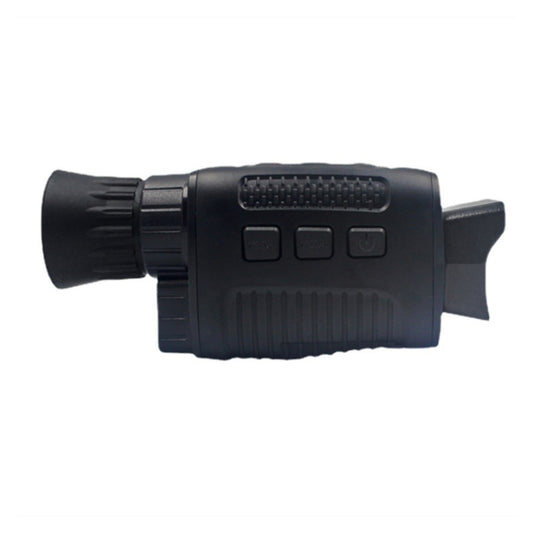 Infrared night vision thermal monocular with rubberized grip and control buttons