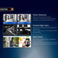 Security dome camera feature infographic: motion detection, infrared night vision, alarm email