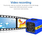 Outdoor sport HD mini camera with black lens module on blue body