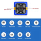 Blue mini cam front lens view with night vision light and HD camera label