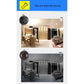 Black mini HD WiFi IP security camera with lens and red infrared LEDs