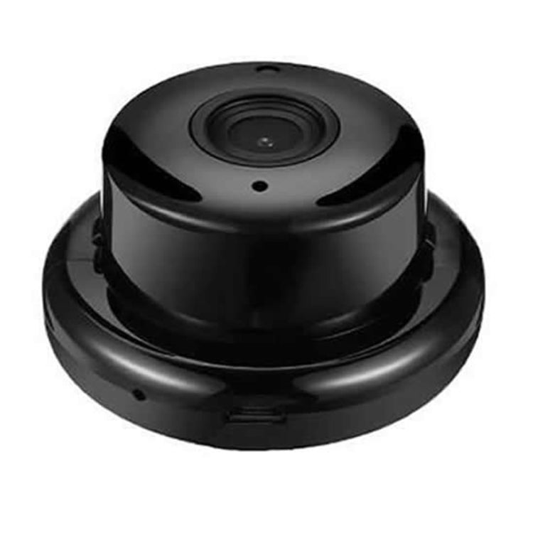 Mini HD WiFi IP camera top view with lens and protective dome