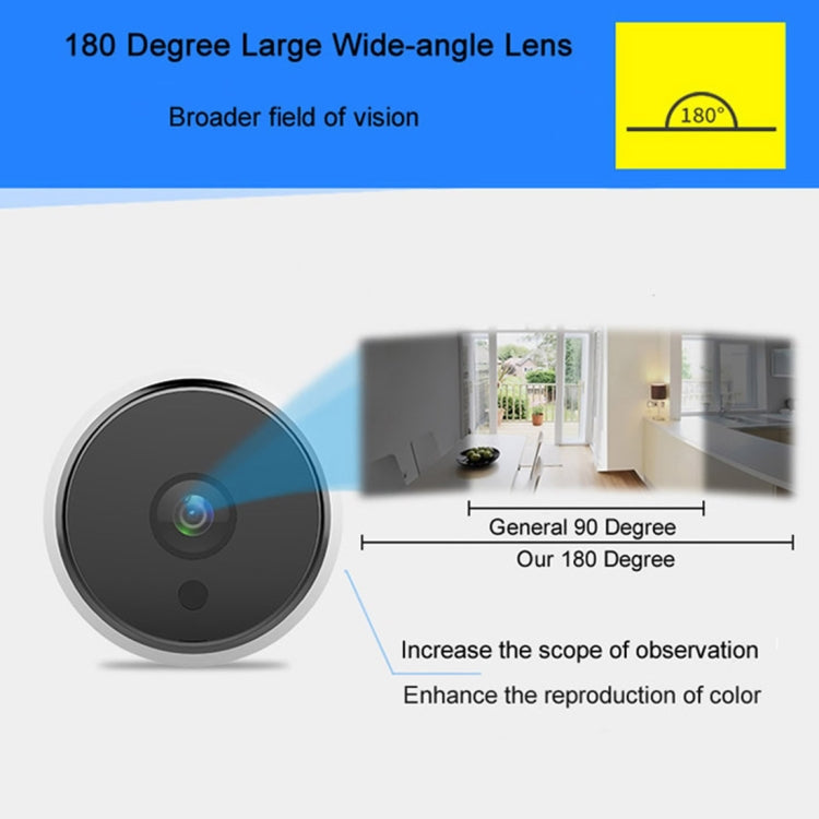 Mini HD WiFi IP camera with 180-degree wide-angle lens diagram