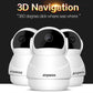 Anpwoo PTZ security camera set of three white units with 3D navigation theme
